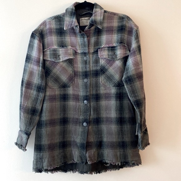 Free People Anneli Plaid Shirt Jacket - Picture 7 of 12